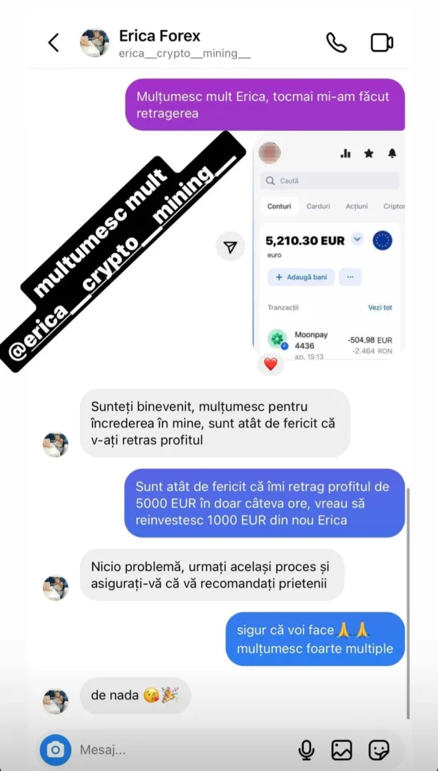 Atenție! O nouă înșelătorie crypto pe Instagram – foto 4