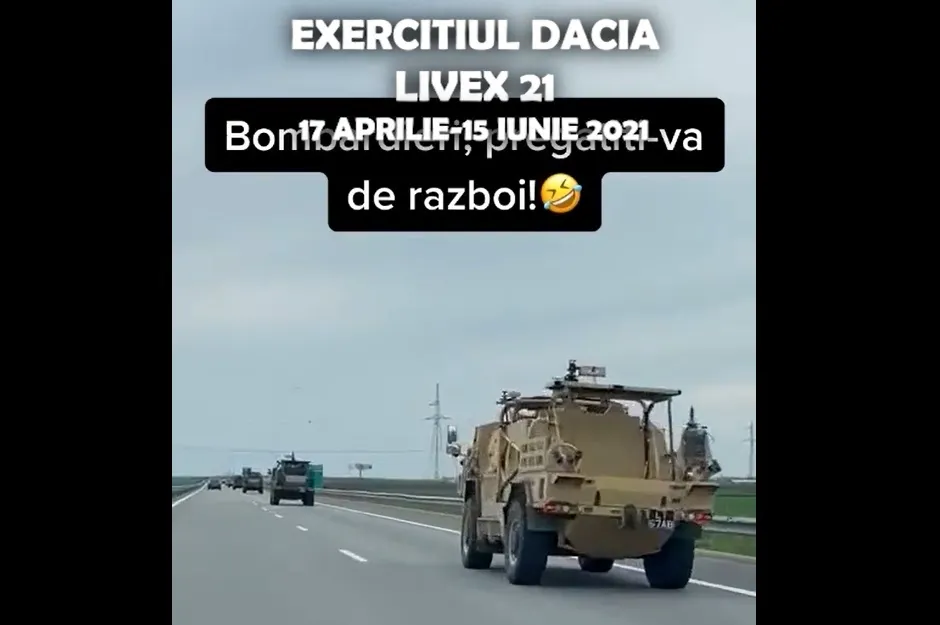 Atenție la clipurile virale cu coloane militare! – foto 3