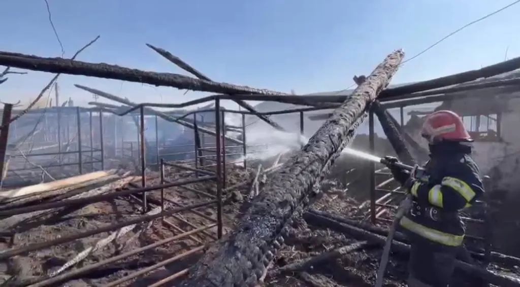 Județul Tulcea: Incendiu la un grajd dezafectat – foto 4