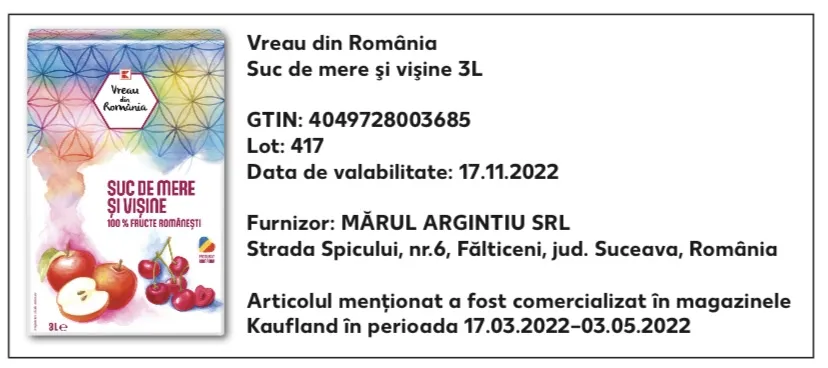 Suc de mere și vișine, retras de pe piață din cauza unei toxine – foto 2