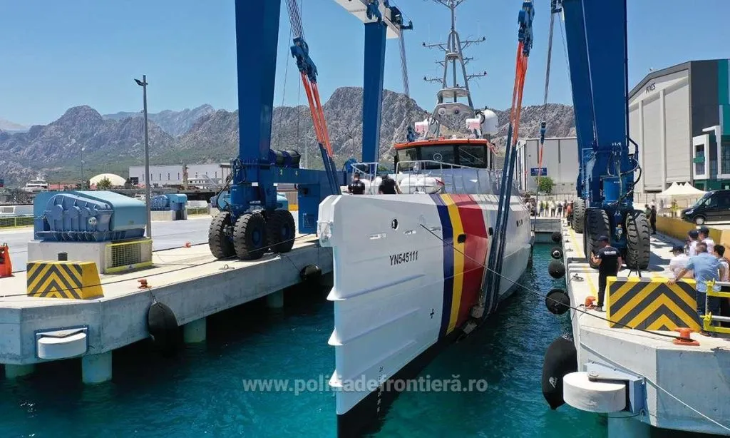 Noua navă de patrulare a Poliției de Frontieră, lansată la apă în Antalya – foto 4