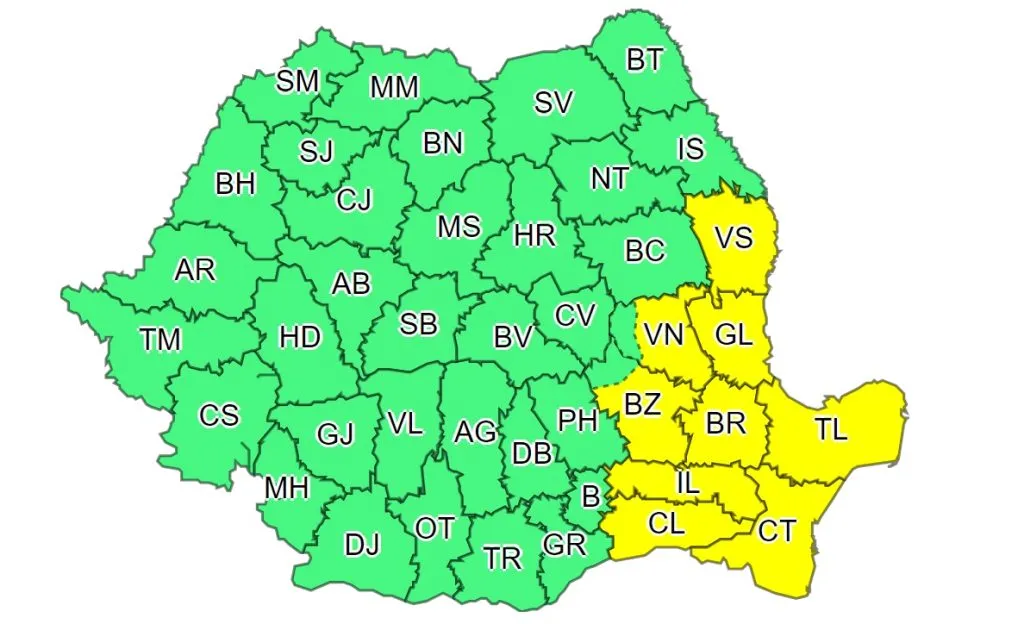 DOBROGEA: Coduri galbene de ploi și disconfort termic ridicat – foto 3