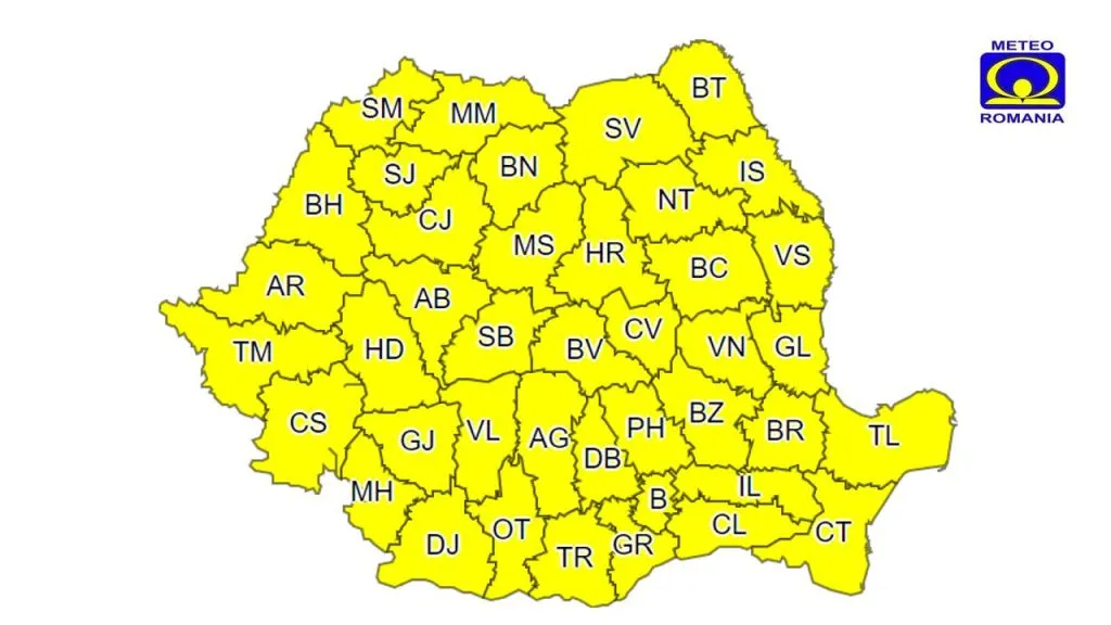 Cod galben de vânt puternic și ploi până duminică – foto 2