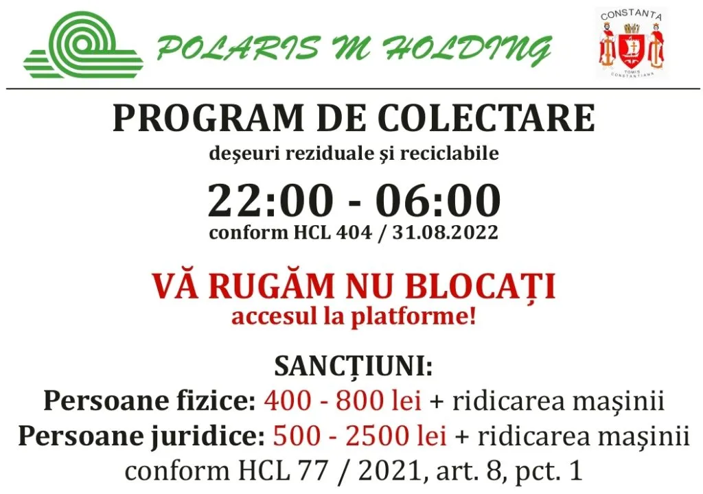 Atenție, de astăzi se schimbă programul de colectare a deșeurilor – foto 2