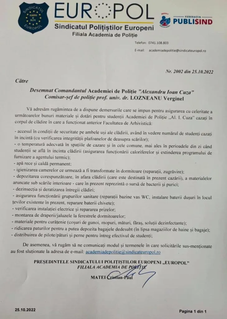 UPDATE: Imagini incredibile la Academia de Poliție: șobolani și tavane căzute (FOTO/VIDEO) – foto 7