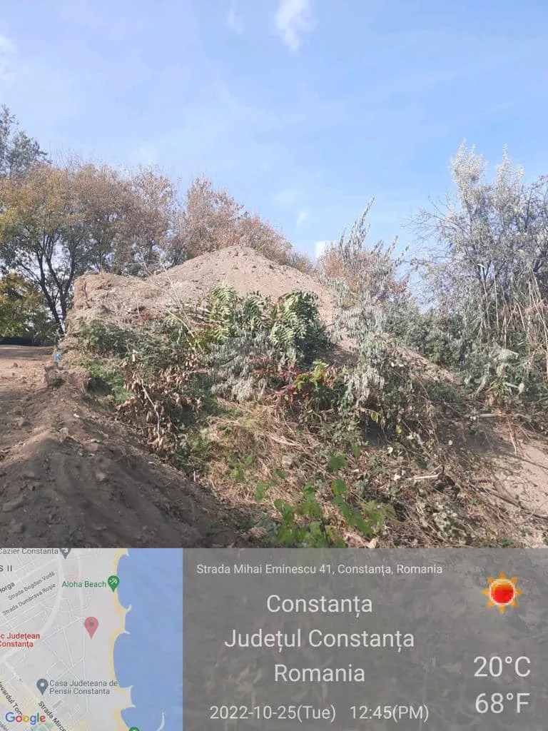Cu buldozerul, în faleză – foto 3