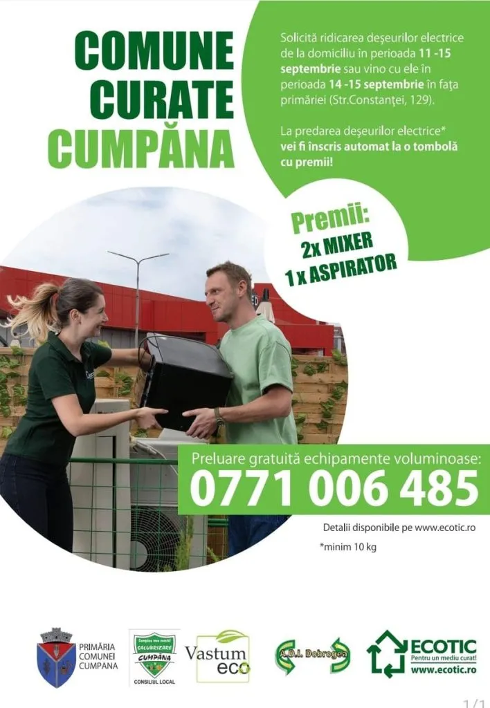 “Campania de colectare deșeuri de echipamente electrice și electronice”, în aceste zile, la Cumpăna – foto 2