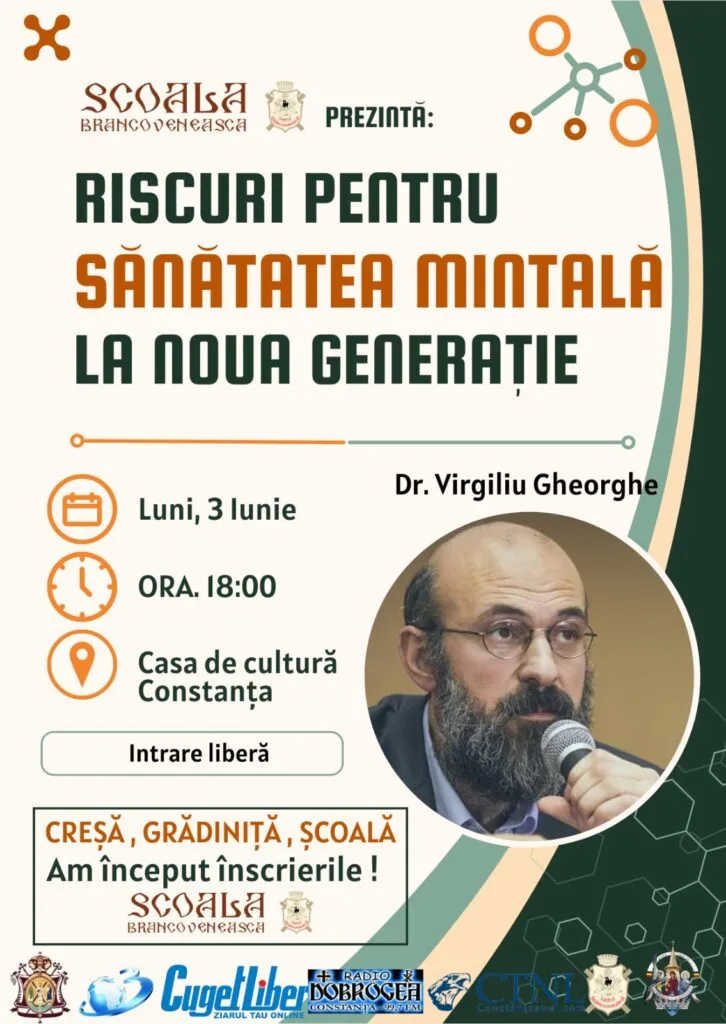 Școala Brâncovenească te invită la conferința “Riscuri pentru sănătatea mintală la noua generație” – foto 2