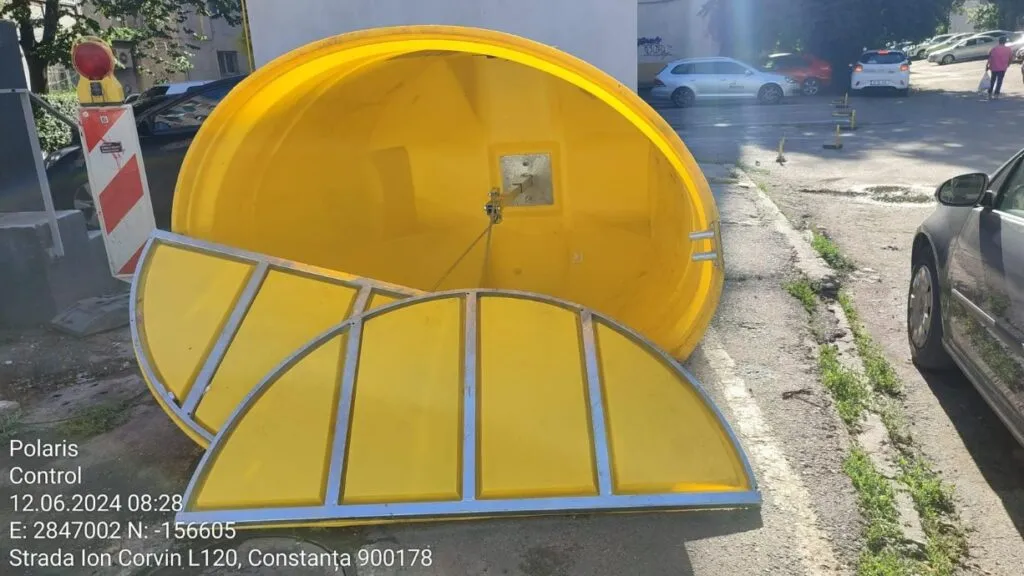 Tot mai multe cazuri de containere pentru selectarea deșeurilor vandalizate, în municipiul Constanța – foto 3