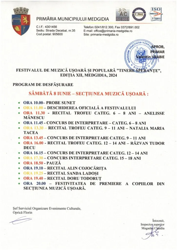 O nouă ediție a Festivalului „Tinere Speranțe”, la Medgidia – foto 3
