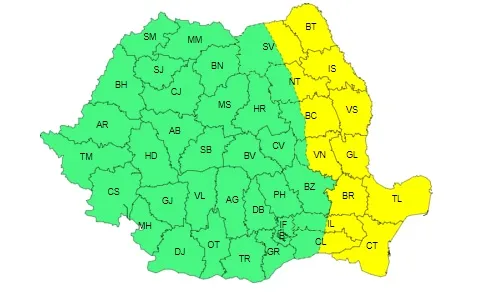 Cod GALBEN de vânt puternic, mâine, în Dobrogea – foto 2