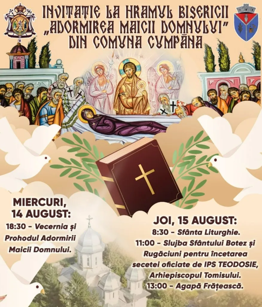 Hramul Bisericii „Adormirea Maicii Domnului” din comuna Cumpăna – foto 2