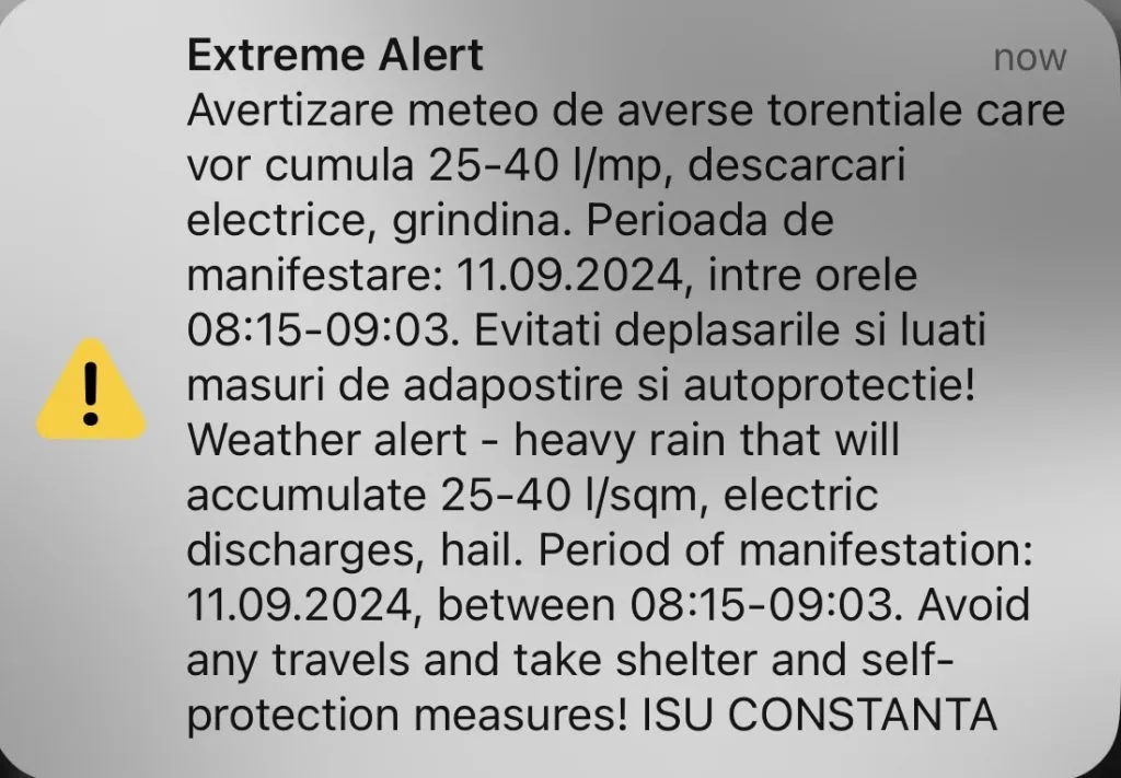Potop la Constanța. Populația, avertizată prin mesaj RO-Alert (FOTO/VIDEO) – foto 2