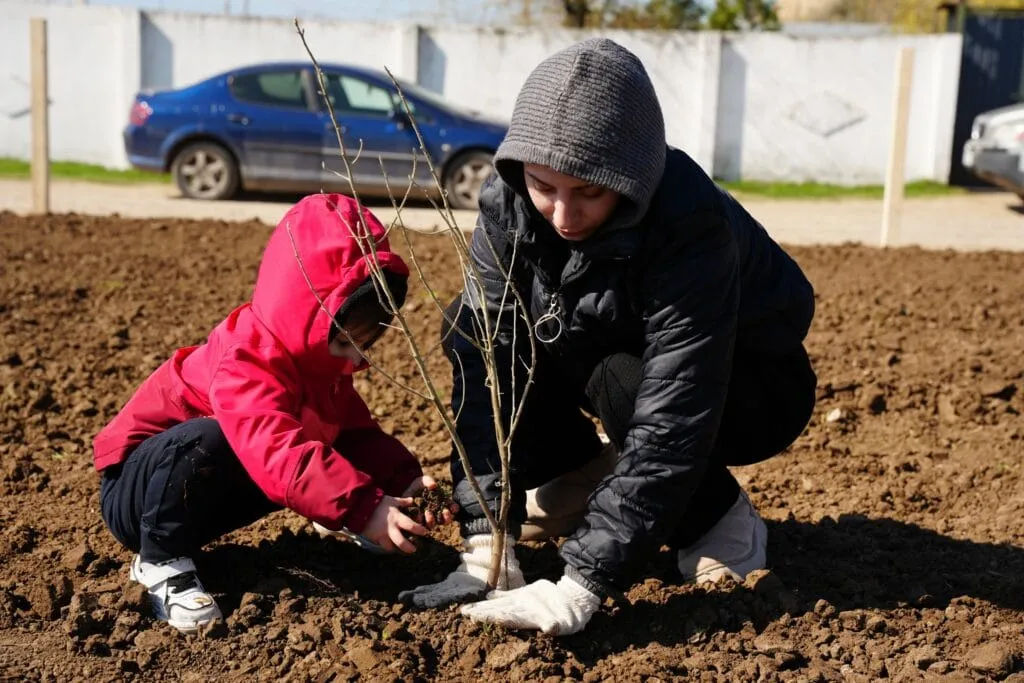 (GALERIE FOTO) Aproape 150 de voluntari cumpăneni au participat sâmbătă la o acțiune de plantare și ecologizare – foto 8