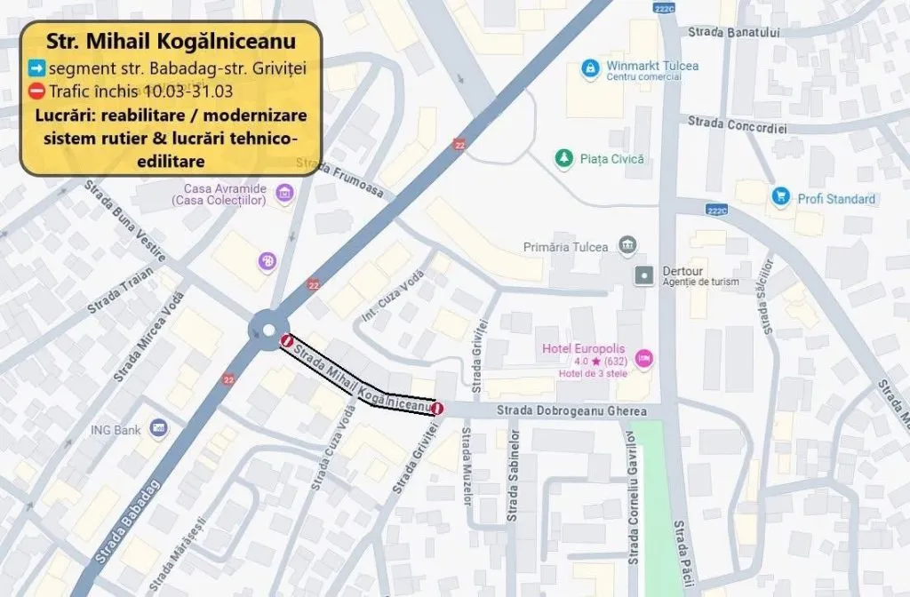 O stradă din Tulcea, închisă pentru patru săptămâni  – foto 3