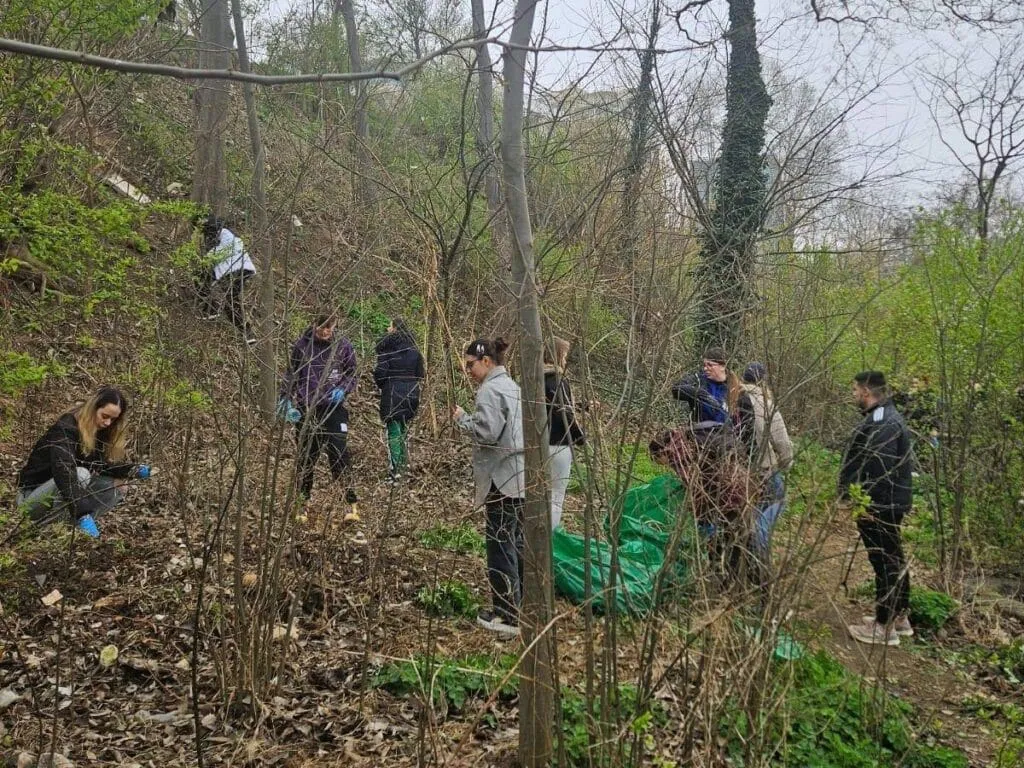 (GALERIE FOTO) Studenții Universității Ovidius și Polaris M Holding au adunat gunoaiele de pe taluzul Plajei Modern – foto 3