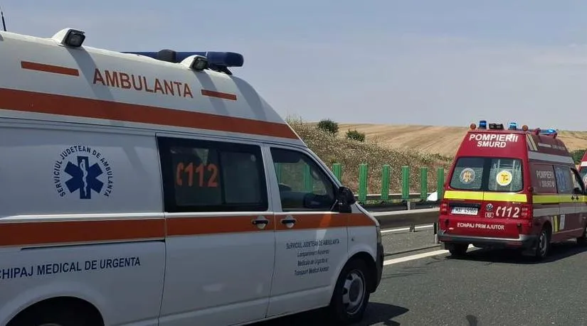 Urmărire ca în filme pe Autostrada A2. Șofer căutat de poliție, prins după ce s-a răsturnat cu mașina