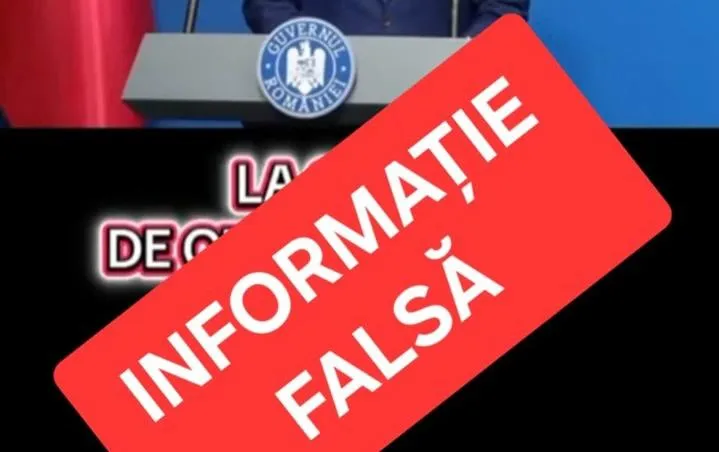 MAI semnalează o campanie de dezinformare, potrivit căreia premierul ar anunţa intrarea României în război