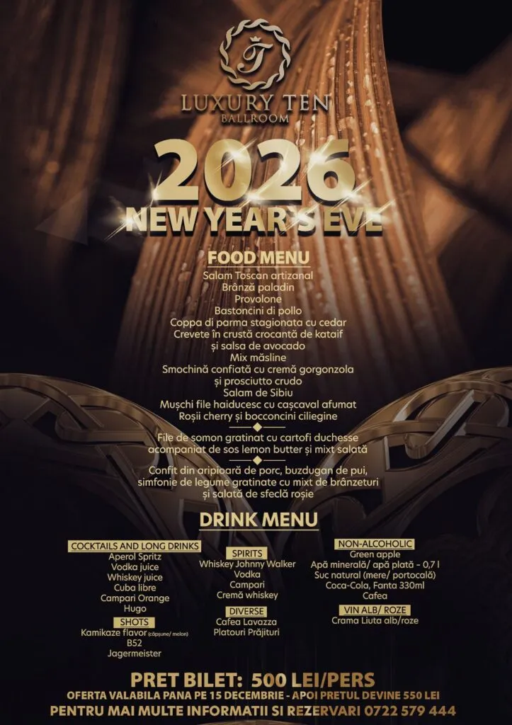 Start în 2026 cu stil: Luxury Ten Ballroom pregătește o noapte memorabilă – foto 2