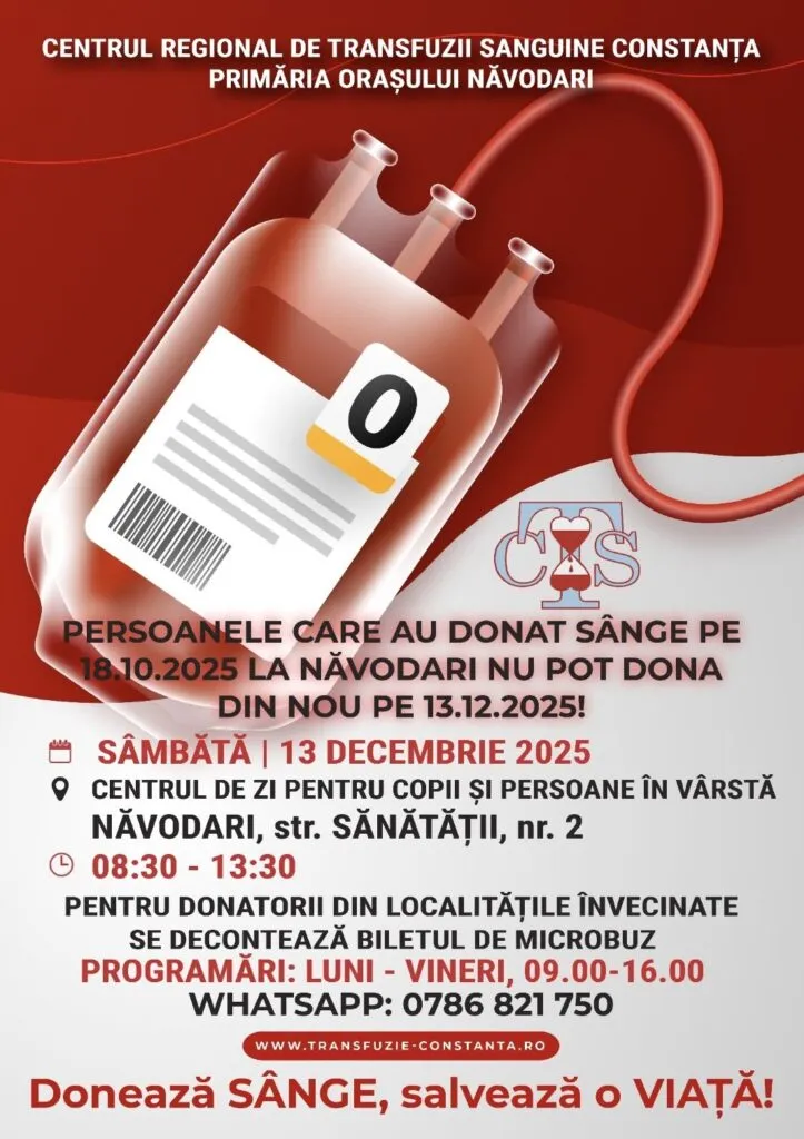 Acțiune de donare de sânge, sâmbătă, la Năvodari – foto 2