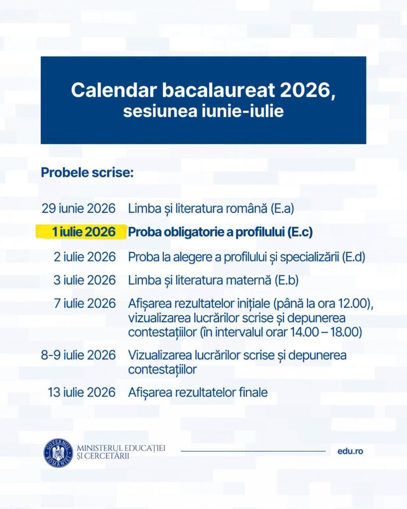 Proba scrisă la disciplina obligatorie a profilului de la Bacalaureat, amânată pentru miercuri din cauza codului roșu de caniculă – foto 2