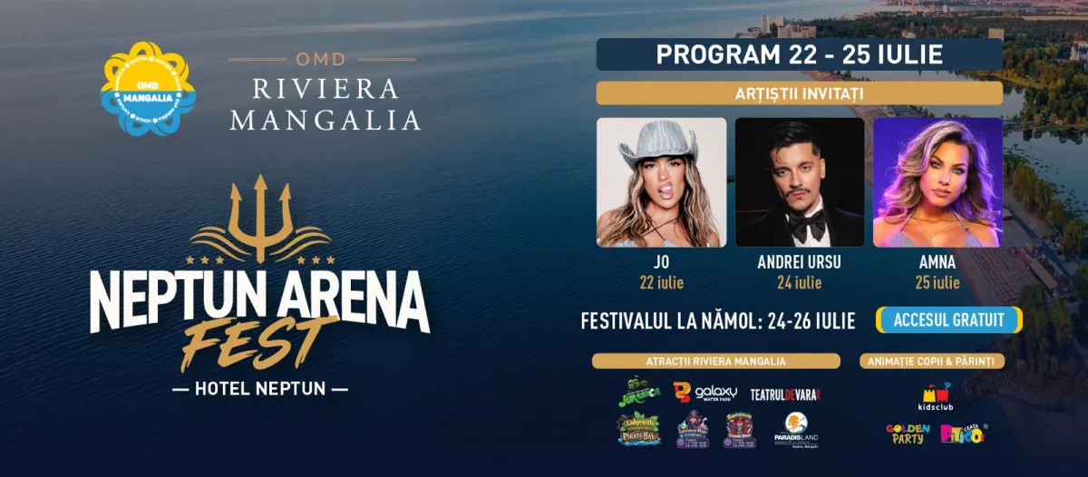 Neptun Arena Fest continuă cu trei seri de concerte și Festivalul la Nămol, la Riviera Mangalia
