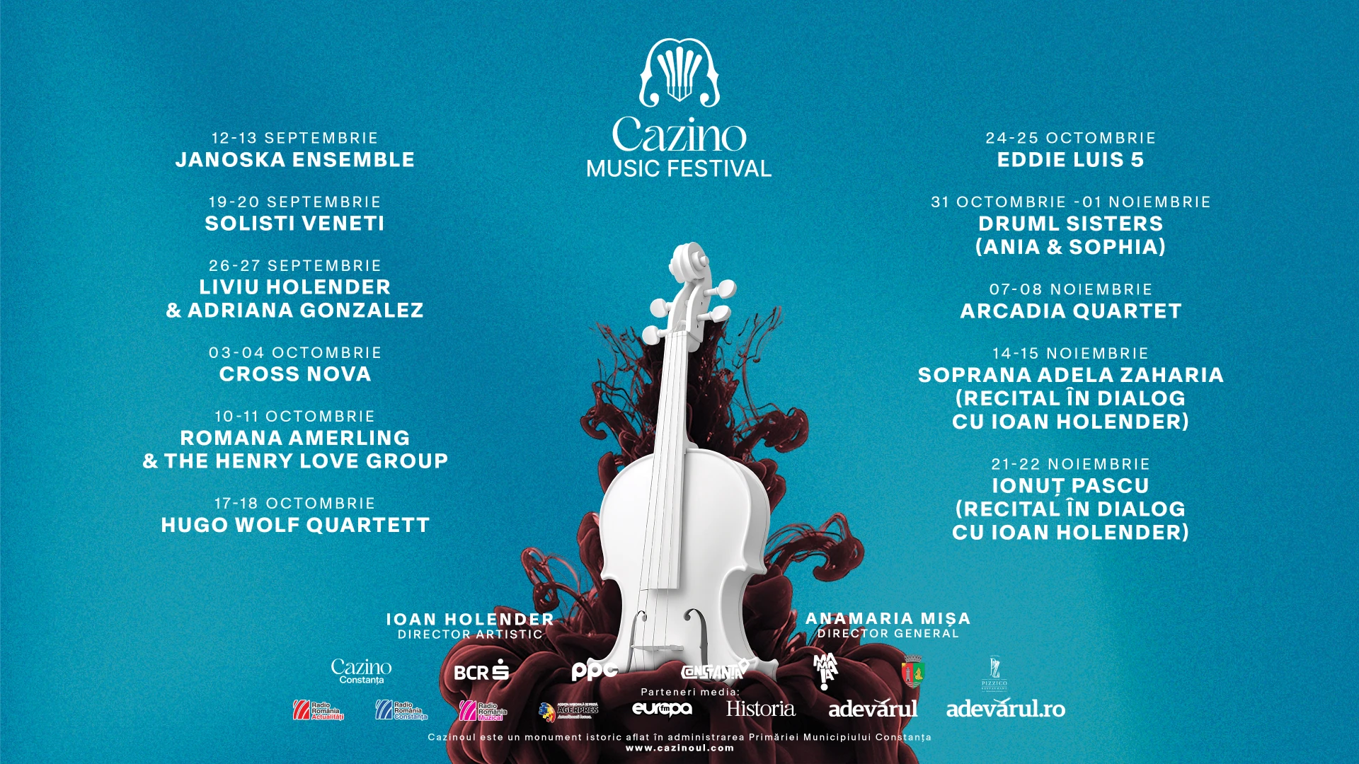 De la Mozart la jazz și ritmuri latino-americane. Două zile de muzică la Cazinoul din Constanța