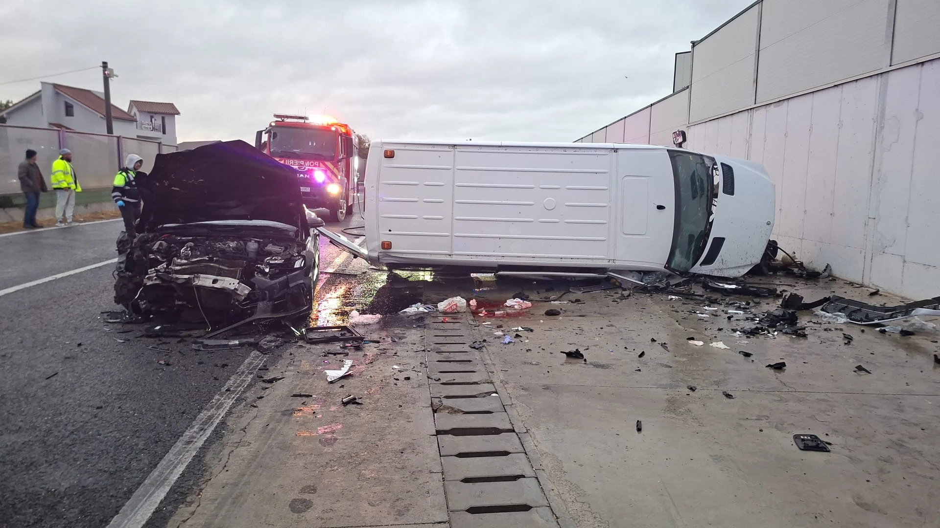 Accident la ieșire din Lumina, spre Tulcea. Mai multe persoane, rănite