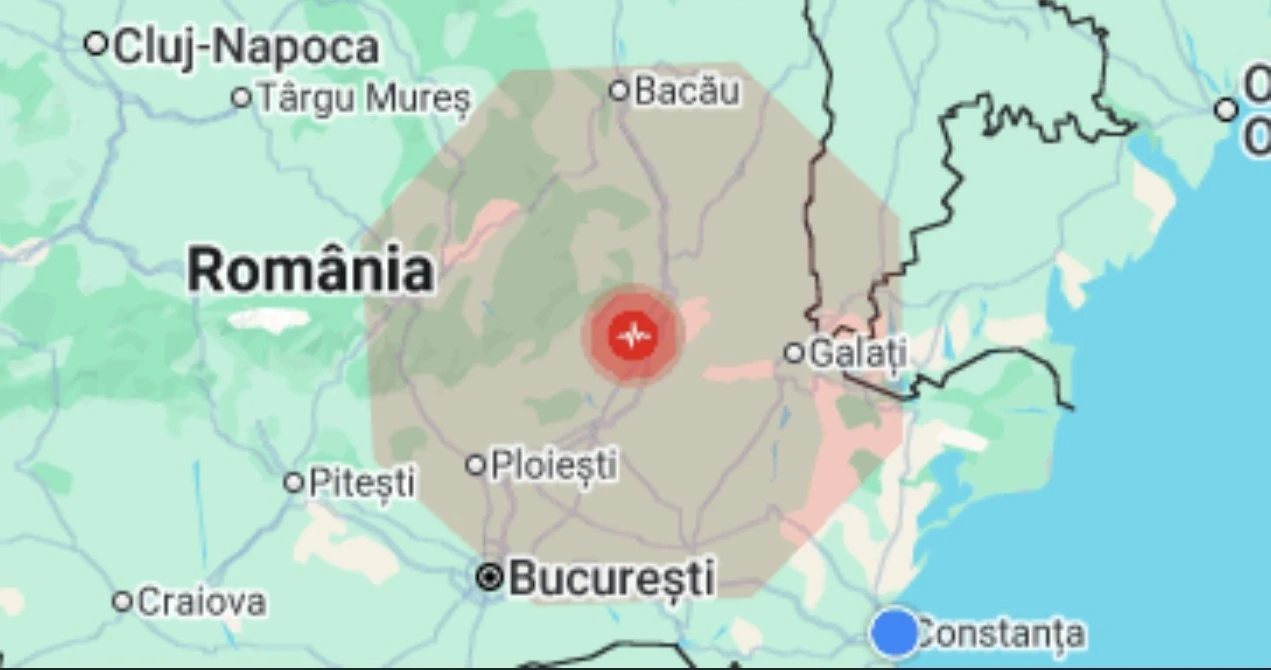 Cutremur cu magnitudinea estimată de 4,9 în România. Seismul s-a produs în apropiere de Râmnicu Sărat