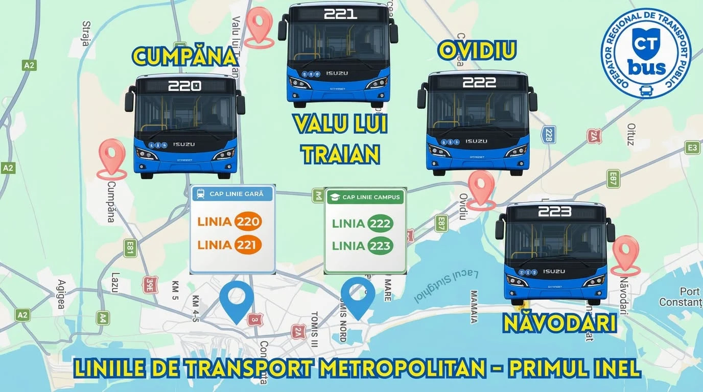 Patru noi trasee CT BUS între Constanța și localitățile din zona metropolitană – foto 2
