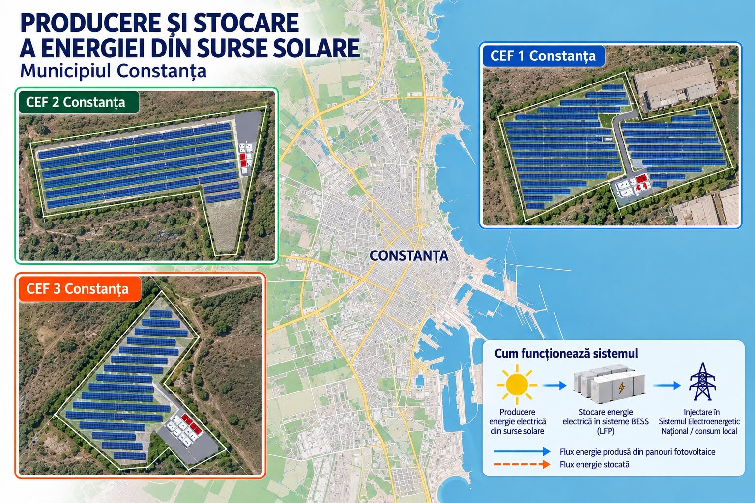 Baterii de 31 de milioane de lei pentru trei parcuri fotovoltaice, care să asigure Constanței energie verde – foto 2