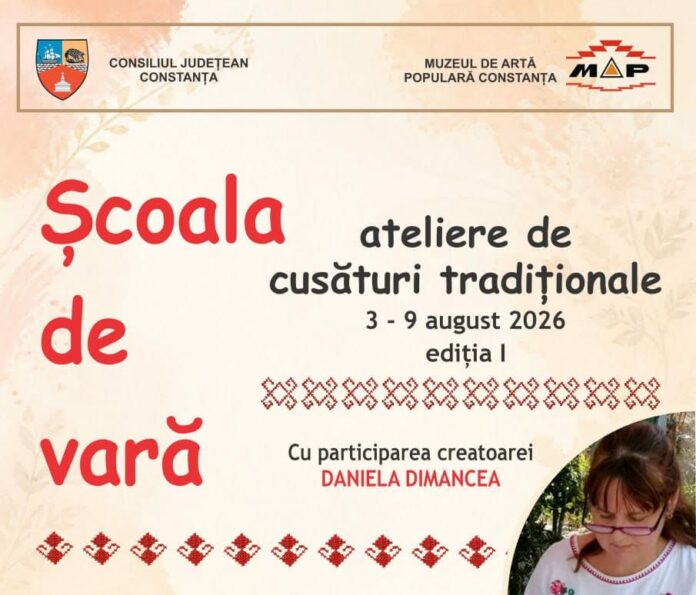 afis Scoala de vara - ateliere de cusaturi traditionale